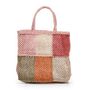 Bags and totes - Jute macramé bag with patchwork design - MAISON BENGAL