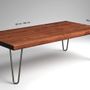 Coffee tables - Rustic Coffee Table with Hairpin Legs - LIVING MEDITERANEO