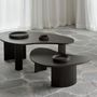Coffee tables - Mahogany Boomerang dark brown coffee table - ETHNICRAFT