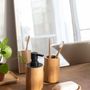 Mounting accessories - Bamboo and black polypropylene Toothbrush holder BA70073 - ANDREA HOUSE