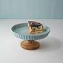 Platter and bowls - Cake Stand - Wooden and Ceramic - ELLEMENTRY