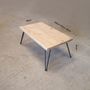 Coffee tables - Coffee table with top form FSC pine and V legs - LIVING MEDITERANEO
