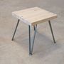 Tables de nuit -  Table d'appoint avec plateau en pin FSC et pieds en V  - LIVING MEDITERANEO