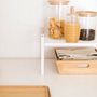 Kitchen utensils - White Metal and Wood Kitchen Organizer CC70031  - ANDREA HOUSE