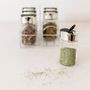 Kitchen utensils - 6 Jar Chrome and Glass Spice Holder CC70095  - ANDREA HOUSE
