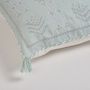 Coussins textile - Housse de coussin brodée Minimal Mint - QALARA