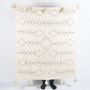 Cushions - Embroidered monochrome throw - QALARA