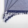 Linge de table textile - Serviettes de table en coton bleu marine (lot de 4) - QALARA