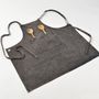 Homewear - Stone-washed charcoal kitchen apron - QALARA