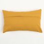 Fabric cushions - Solid yellow cotton cushion cover - QALARA