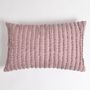 Fabric cushions - Embellished mauve lumbar cushion cover - QALARA