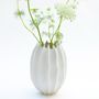 Vases - Vase blanc ENYA en biscuit de porcelaine H=25,5cm, D17cm - YLVAYA DESIGN