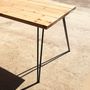 Dining Tables -  Dining Table with pine top & V  Hairpins legs - LIVING MEDITERANEO