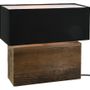 Table lamps - Rectangular lamp made of recycled wood - AUBRY GASPARD