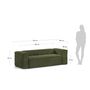 Sofas for hospitalities & contracts - Blok 2-seater sofa in thick green corduroy 210 cm - KAVE HOME