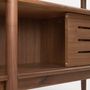 Bookshelves - Carolin in veneered walnut shelf unit 130 x 169 cm - KAVE HOME