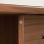 Bookshelves - Carolin in veneered walnut shelf unit 130 x 169 cm - KAVE HOME