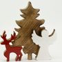 Autres décorations de Noël - Sapin, cerf et ange façon puzzle de Noël - AUBRY GASPARD
