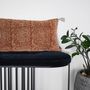 Fabric cushions - Printed Velvet Cushion Cover - Rust Velourama - 50 x 30 cm - CONSTELLE HOME