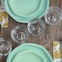 Everyday plates - Green Porcelain Dessert Plate - OGRE LA FABRIQUE
