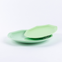 Everyday plates - Green Porcelain Dessert Plate - OGRE LA FABRIQUE