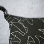 Fabric cushions - Sketch - Charcoal Cotton Cushion Cover 50 x 30 cm - CONSTELLE HOME