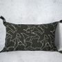 Fabric cushions - Sketch - Charcoal Cotton Cushion Cover 50 x 30 cm - CONSTELLE HOME