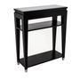 Console table - Black Glass Top Console Table with 2 Shelves - RV  ASTLEY LTD