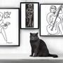 Fabric cushions - “Jazz” Line Art Limited Edition - L'ATELIER D'ANGES HEUREUX