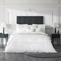 Bed linens - Luxury Duvet Cover Set Nacrel Collection, Pristine White - CROWN GOOSE
