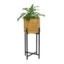 Flower pots - PLANTER IN SYNTHETIC RATTAN/METAL Ø30X77 AX71528  - ANDREA HOUSE