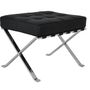 Stools - Sienna stool H50cm black leather cushion - RV  ASTLEY LTD