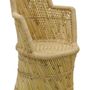 Armchairs - Natural reed round armchair - AUBRY GASPARD