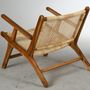 Armchairs - Teak and rattan cane armchair - AUBRY GASPARD
