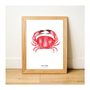 Poster - Poster 30 x 40 cm - Red Crab - BLEU COQUILLE