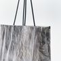 Decorative objects - GINHAKU SHOPPER BAG - crumpled foil horizontal tote bag - KENTO HASHIGUCHI