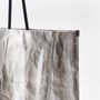 Bags and totes - crumple GINHAKU SHOPPER BAG - crumpled foil vertical tote bag - KENTO HASHIGUCHI