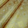 Fabrics - Kyoto Nishijin Silk Brocade Large & Small Three Rhombus Diamond Shape Connect Pattern - NISHIJIN OKAMOTO