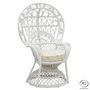 Armchairs - Emmanuel chair white rattan - AUBRY GASPARD