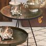 Coffee tables - Antique Gold Metal Table - AUBRY GASPARD