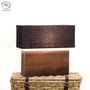 Table lamps - Rectangular lamp made of recycled wood - AUBRY GASPARD