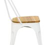 Objets de décoration - Chaise en métal blanc et bois d'orme - AUBRY GASPARD