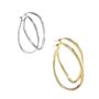 Jewelry - Silver and Gold Plated Wavy Hoops - LINEA ITALIA SRL