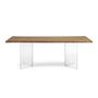 Dining Tables - Lotty table 220 x 100 cm made of oak plywood and glass legs - KAVE HOME