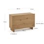 Chests of drawers - Rasha chest of drawers with oak veneer with natural finish 104 x 73 cm - KAVE HOME