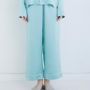 Homewear textile - Pantalon de Pyjama en Soie Vert menthe - FOO TOKYO