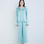Homewear textile - Pantalon de Pyjama en Soie Vert menthe - FOO TOKYO