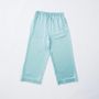 Homewear - Silk Pajama Pants Floral Mint  - FOO TOKYO
