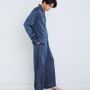 Homewear textile - Pantalon de Pyjama en Soie Gris Ardoise Luxe - FOO TOKYO