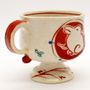 Tea and coffee accessories - red painted mug - ZOHO